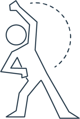 Person stretching icon