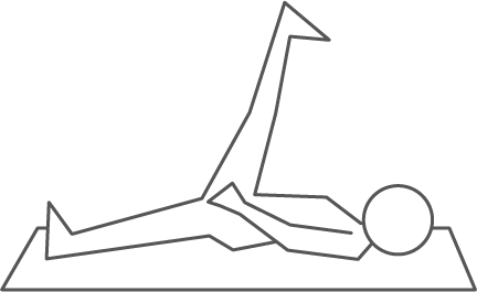 An icon of a person with one leg raised doing mat-based pilates