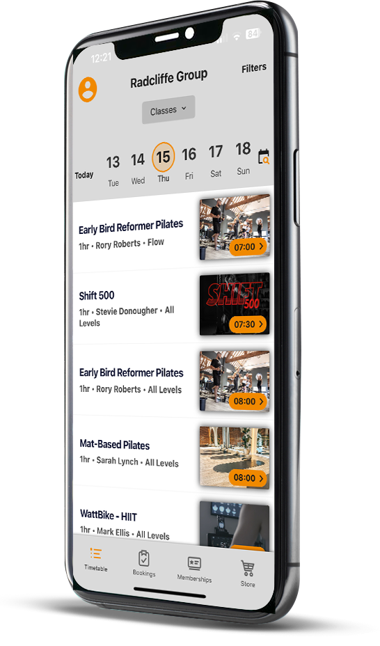 The Radcliffe Group App - Book an Exercise cass now!