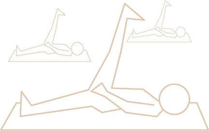 An icon of a group of people doing mat-based pilates